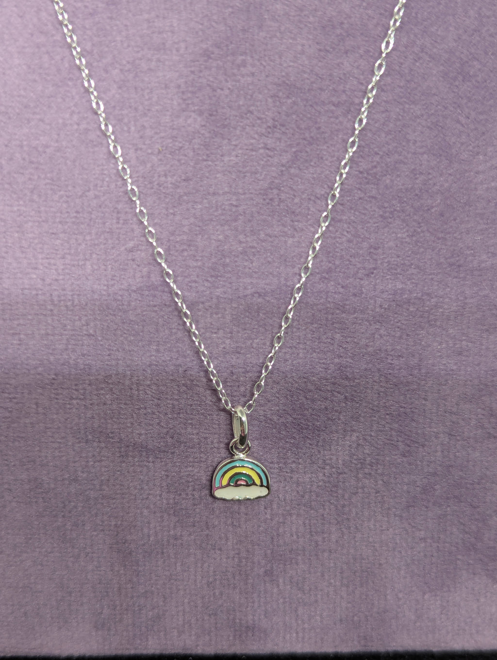 925 Sterling silver rainbow pendant without chain
