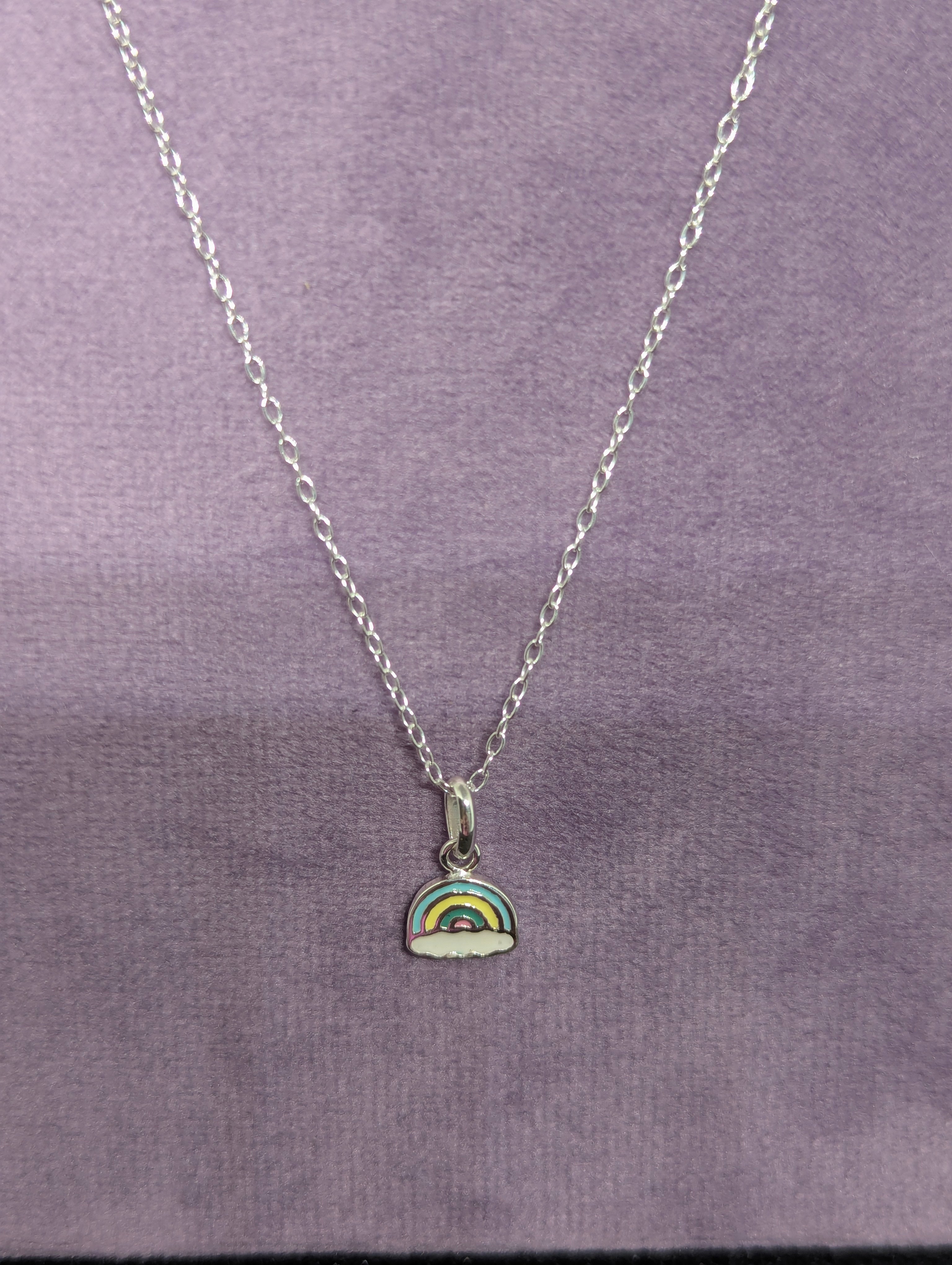 925 Sterling silver rainbow pendant without chain