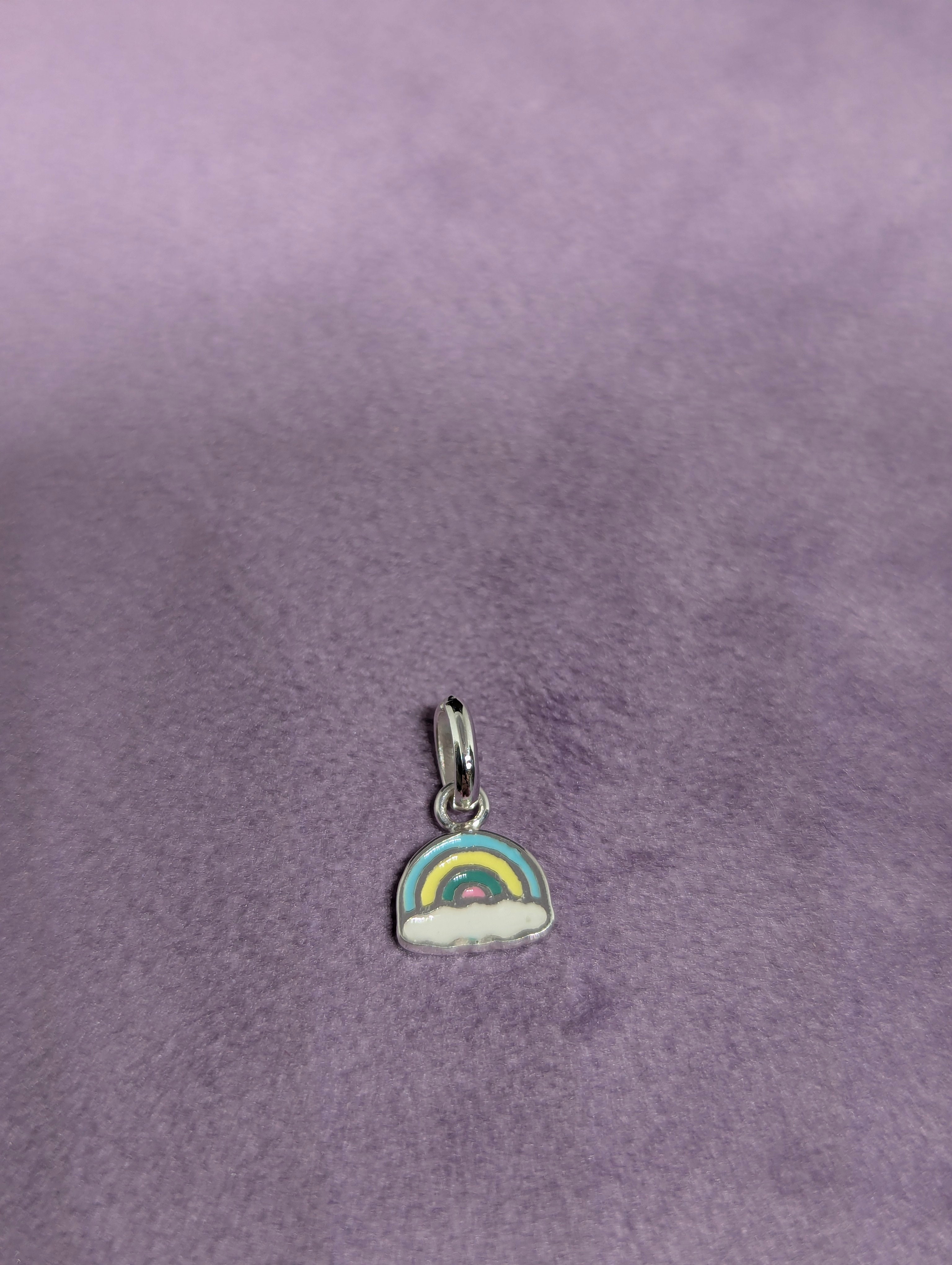 925 Sterling silver rainbow pendant without chain