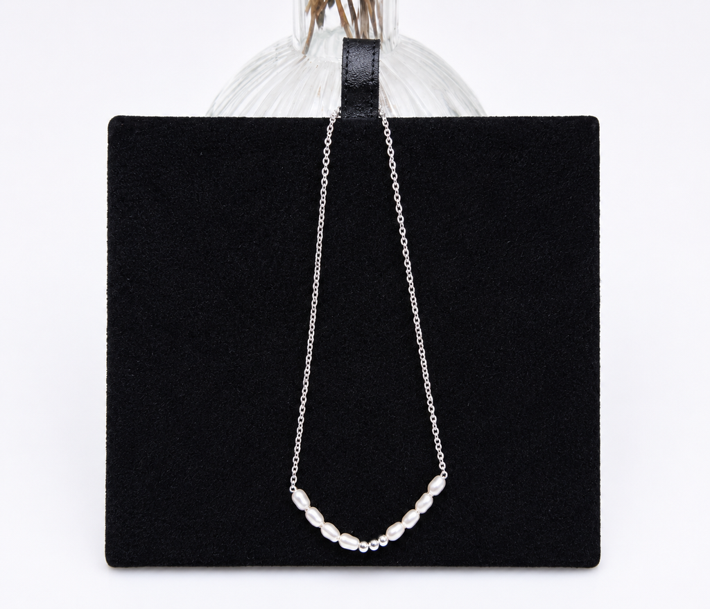 Silver Freshwater Pearl Bracelet, Hallmarked