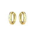 Starry Night Huggie Earrings in Sterling Silver & Gold